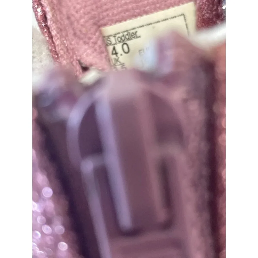 Vans Toddler Size 4 Glitter High-Top‎ Sneakers Pink Yellow